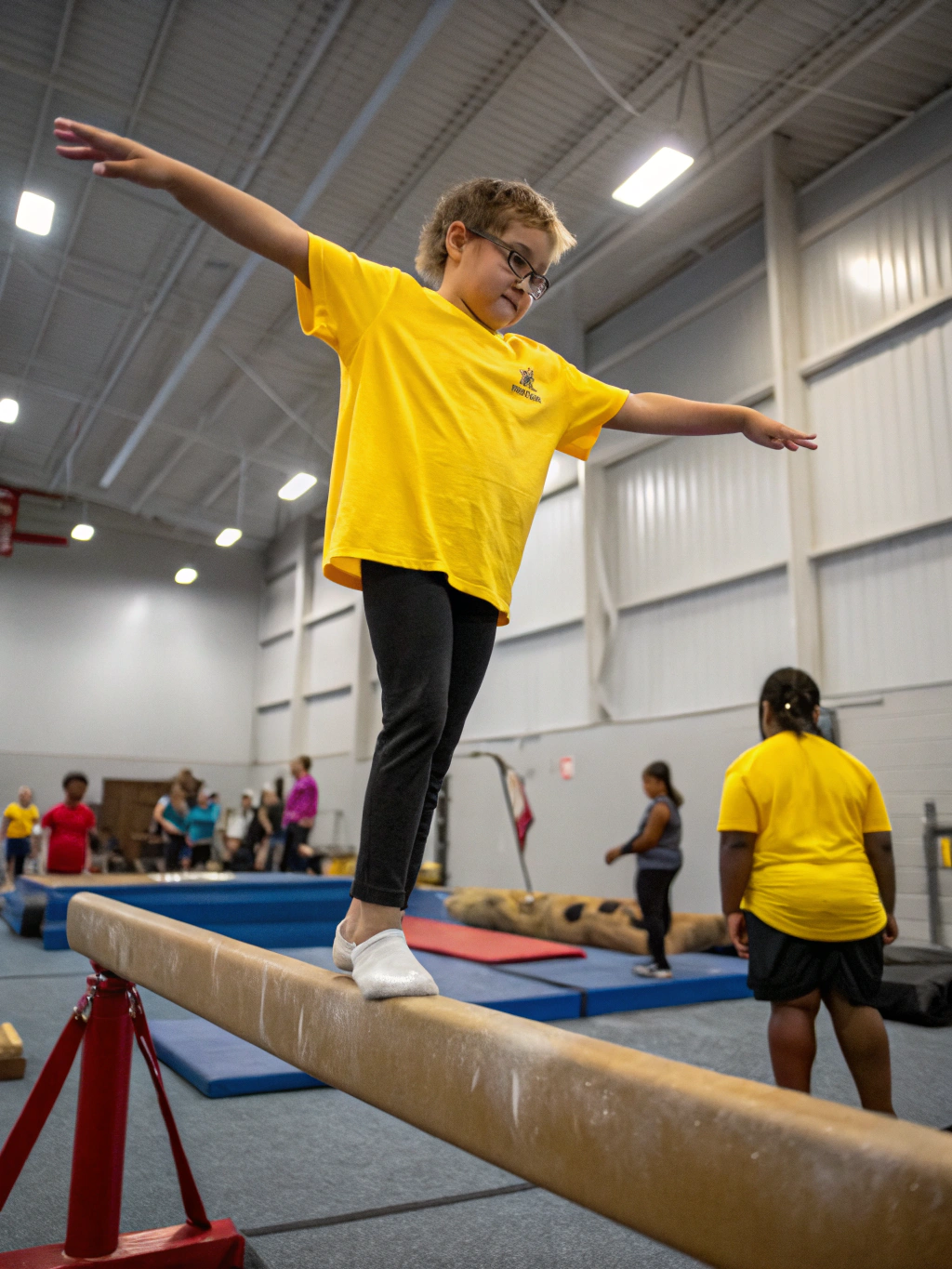Sarah Miller child after training